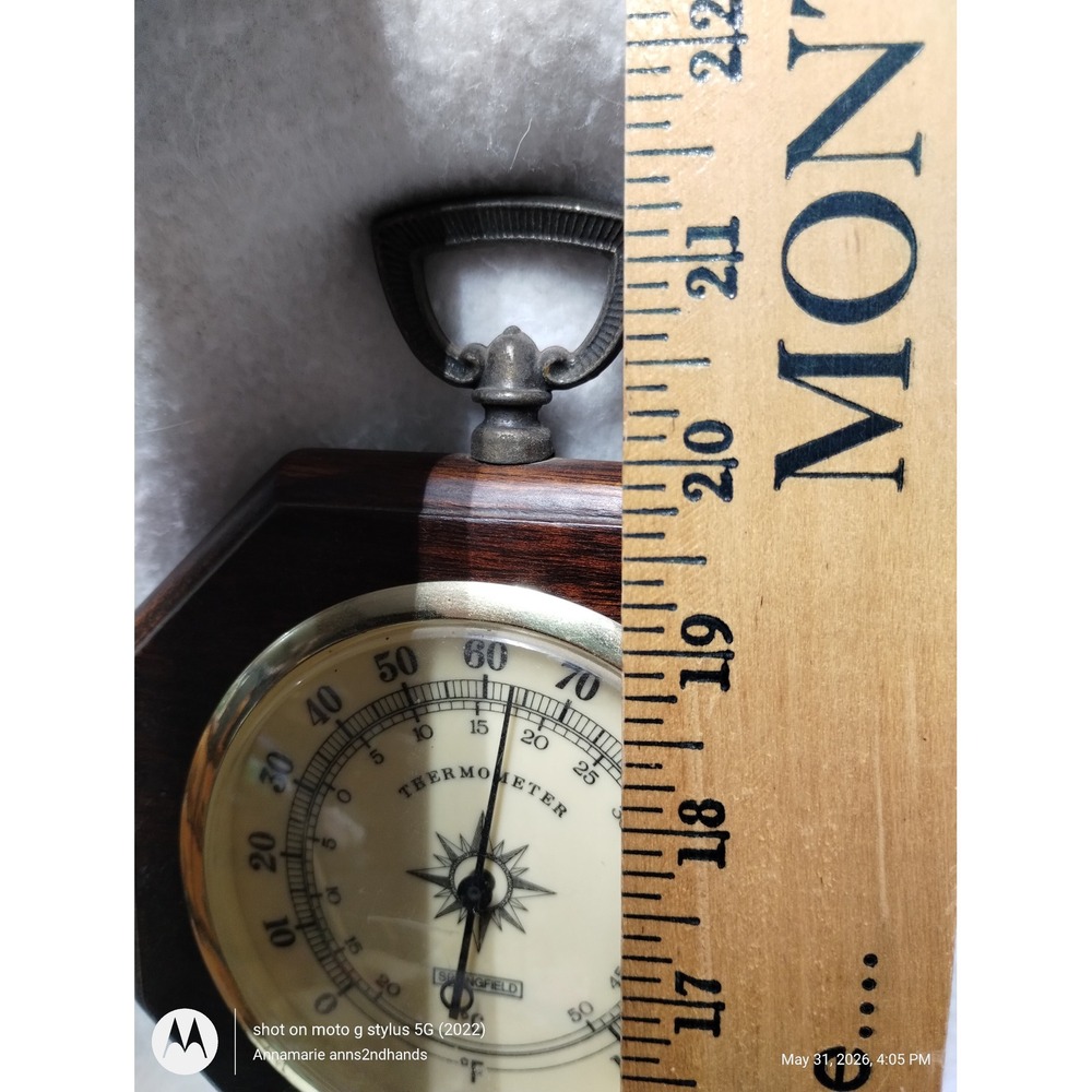Springfield Manchester Weather Station Thermometer Barometer Hygrometer USA ASIS - Picture 8 of 12